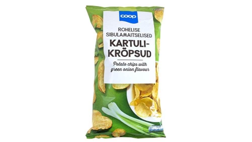 Coop kartulikrõps 200g rohelise sibula maitselised