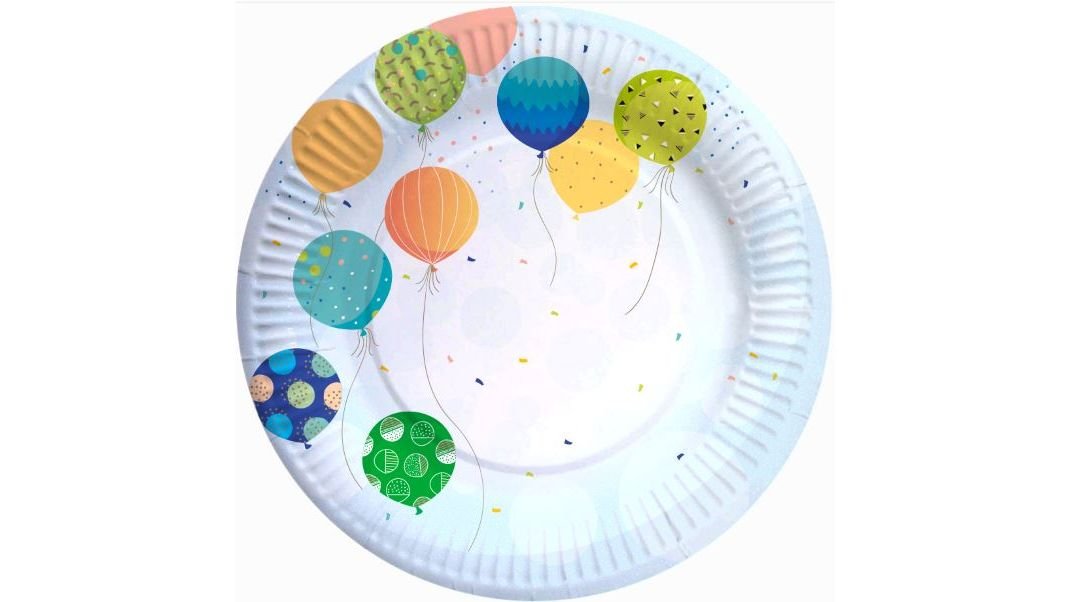 Tallerken Ballon 23 cm 8 stk 8 stk.