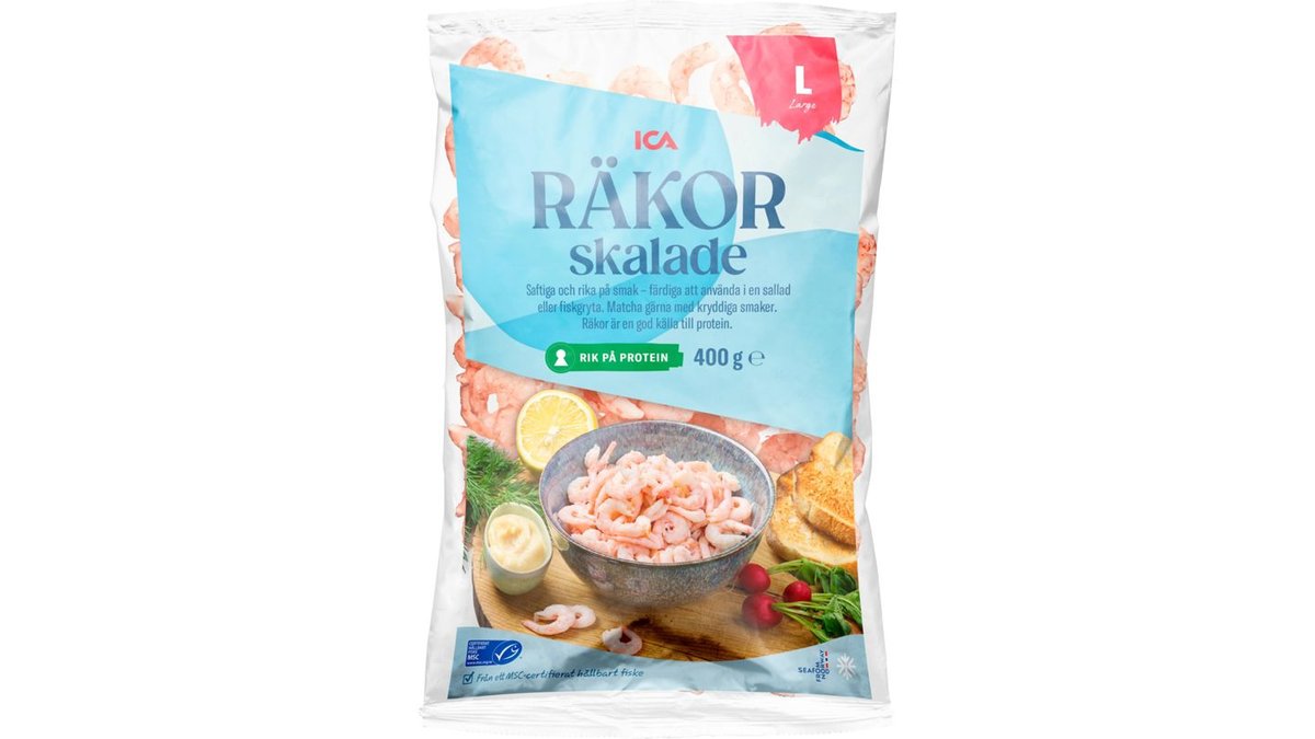 Stora skalade räkor - ICA | ICA Nära Kubiken | Wolt