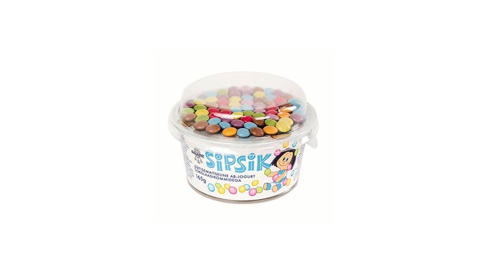 SIPSIKU jäätisemaitseline AB-jogurt šokolaadikommidega 165g