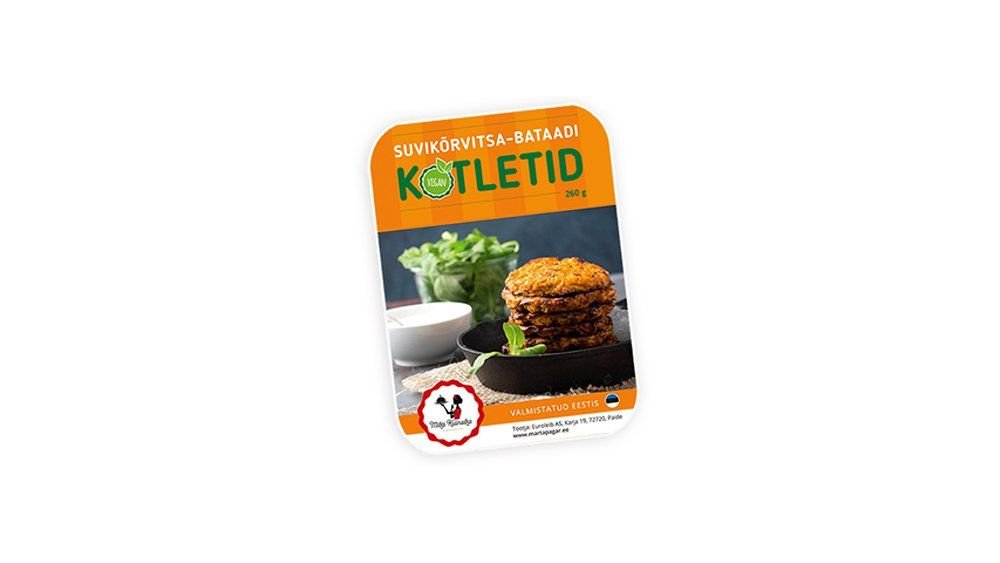 Suvikõrvitsa- bataadikotletid 260 g