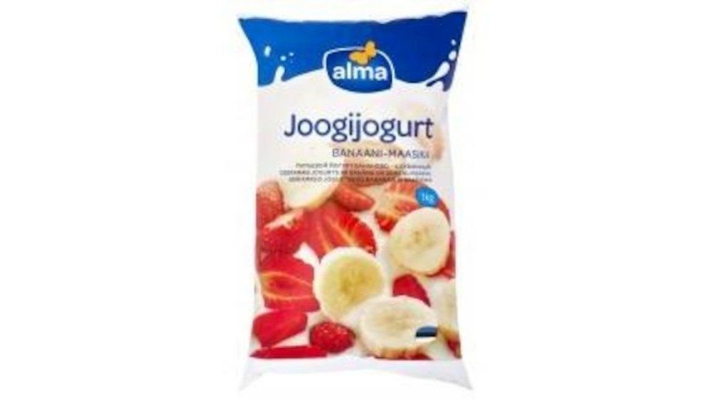 Banaani-maasika joogijogurt, 1 kg