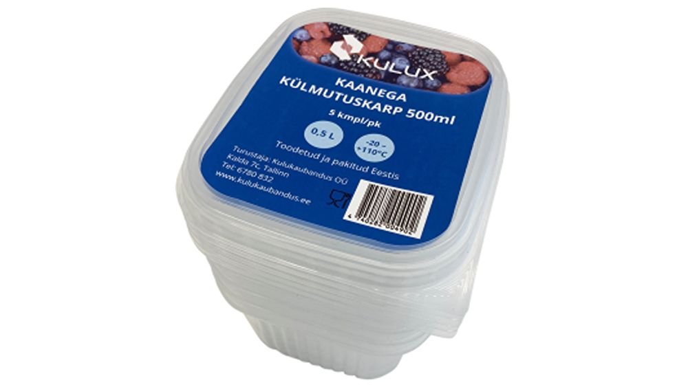 Kulux Säilituskarbid kaanega 500ml 5tk