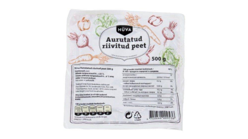 Hüva Aurutatud riivitud peet 500g