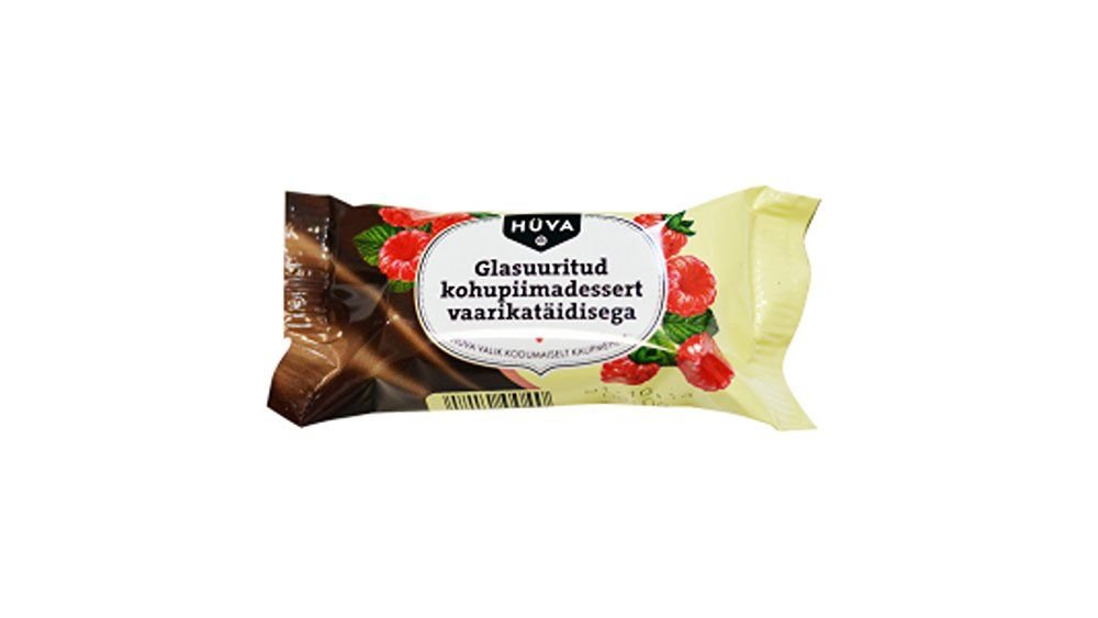 Hüva galsuuritud kohupiimadessert 38g vaarikatäidis