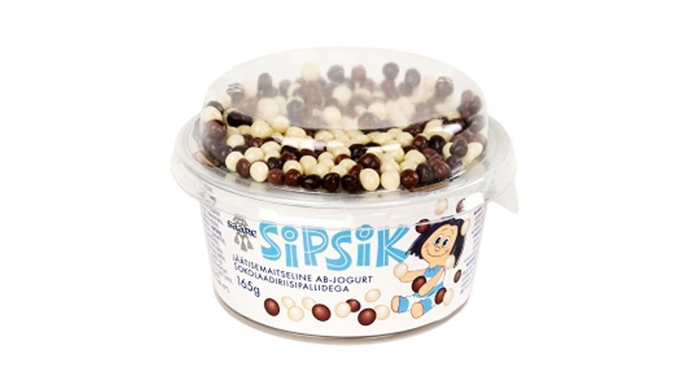 Sipsik AB-jogurt jäätisemaitseline šokolaadiriisipallidega 165g
