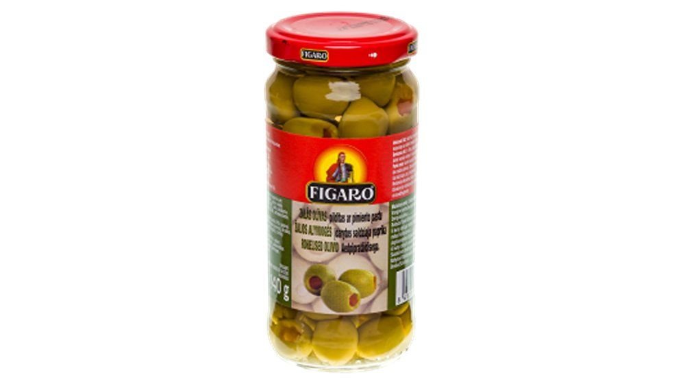 Figaro rohelised oliivid 240g aedpipratäidisega