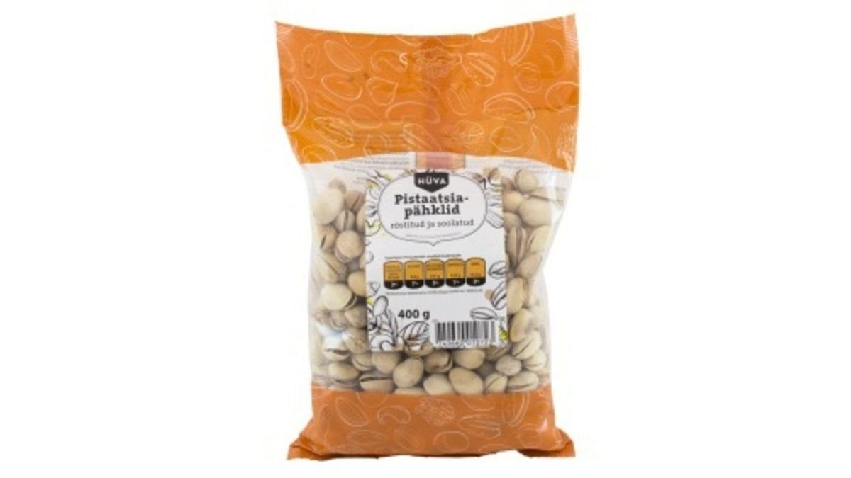 Hüva Pistaatsiapähklid 400g röstitud, soolatud