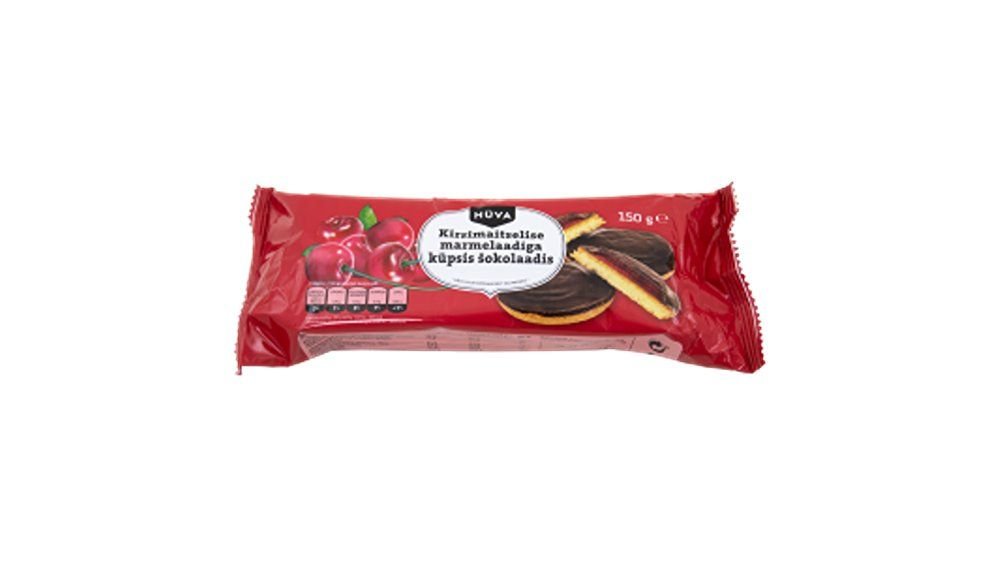 Hüva küpsis šokolaadis 150g kirsimarmelaadiga