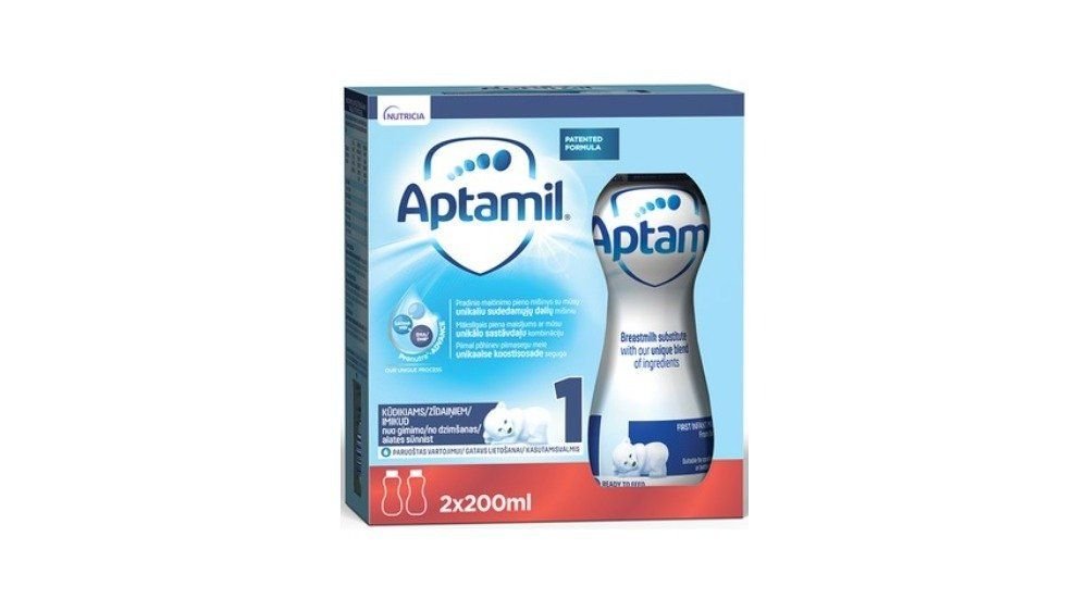 Aptamil 1 piimajook 2 x 200 ml, alates sünnist