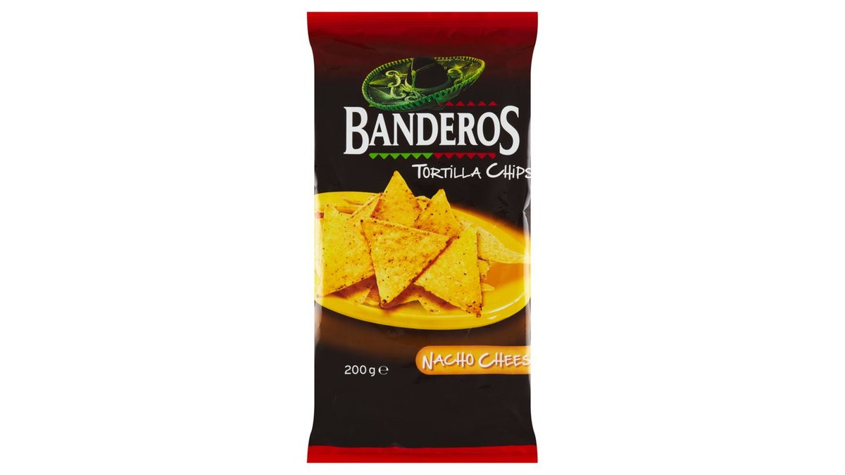 Banderos Tortilla Chips kukuričný snack s príchuťou syra 200 g
