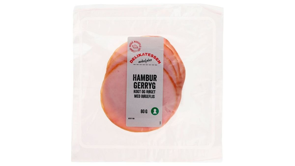 Hamburgerryg, Delikatessen Anbefaler 80 g