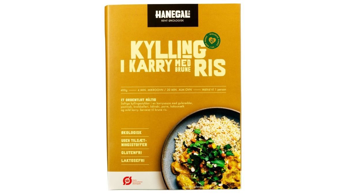 Kylling i Karry Ris øko. Hanegal 400 g
