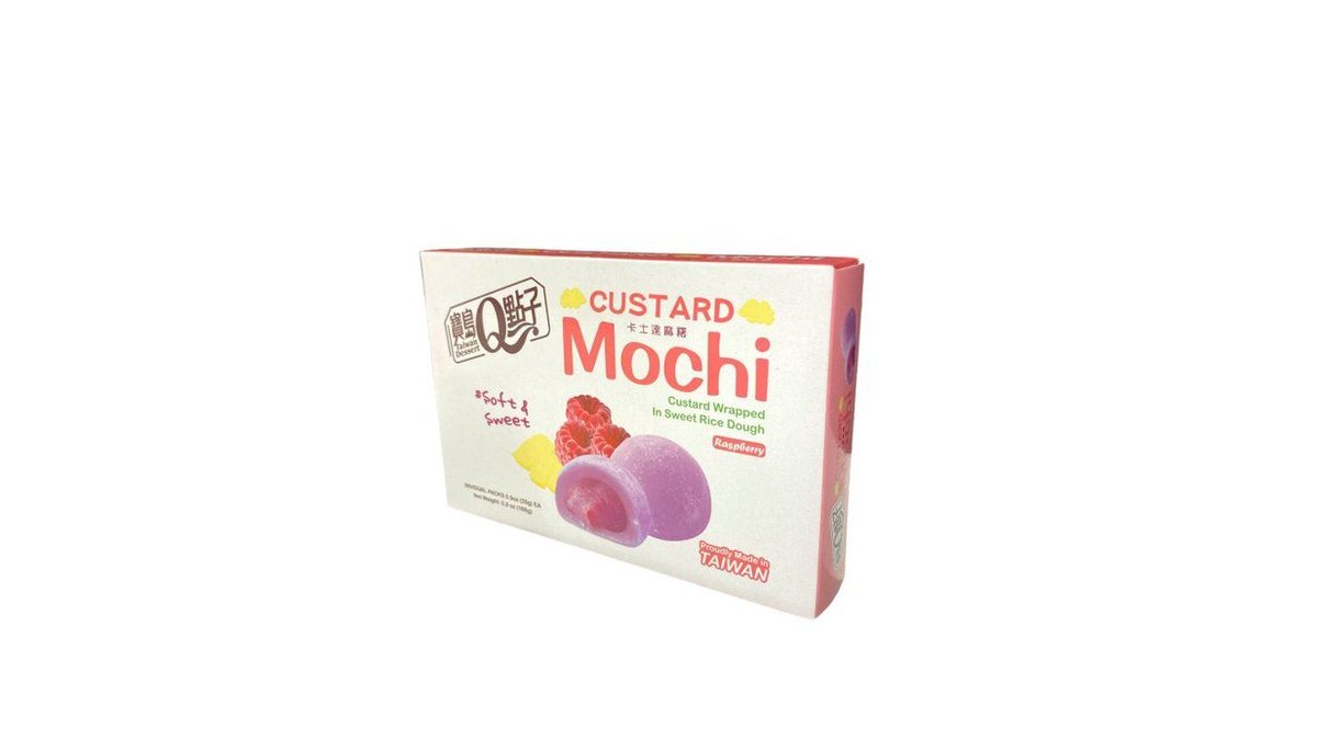 Mochi dezert s malinami