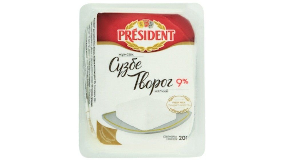 Творог President 9% мягкий, 200 г