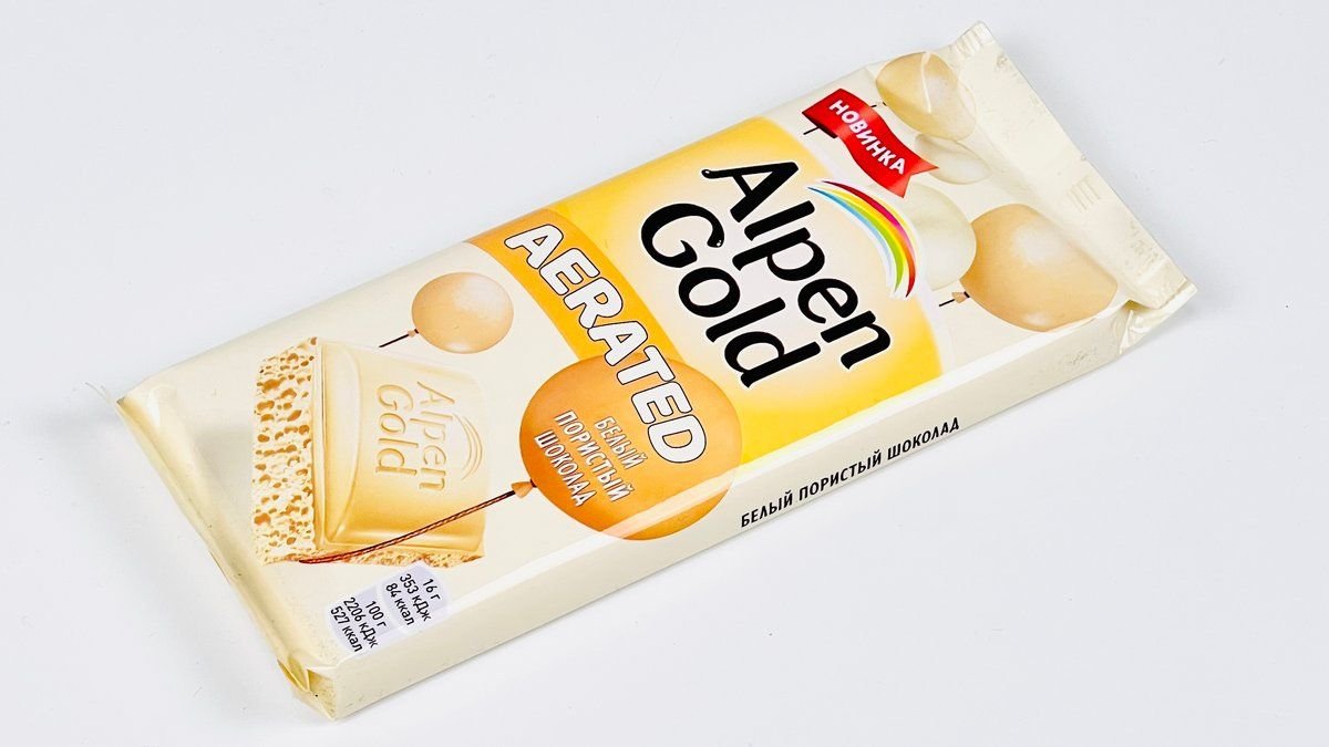 Шоколад ALPEN GOLD Молочный пористый 80г