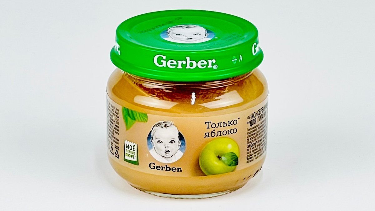 Фруктовое пюре Gerber яблоко, 80 г с 4-х месяцев