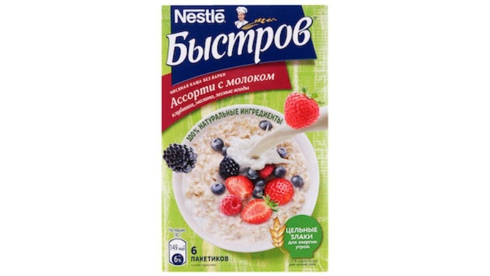 Каша Быстров овсяная ассорти с молоком 240 г