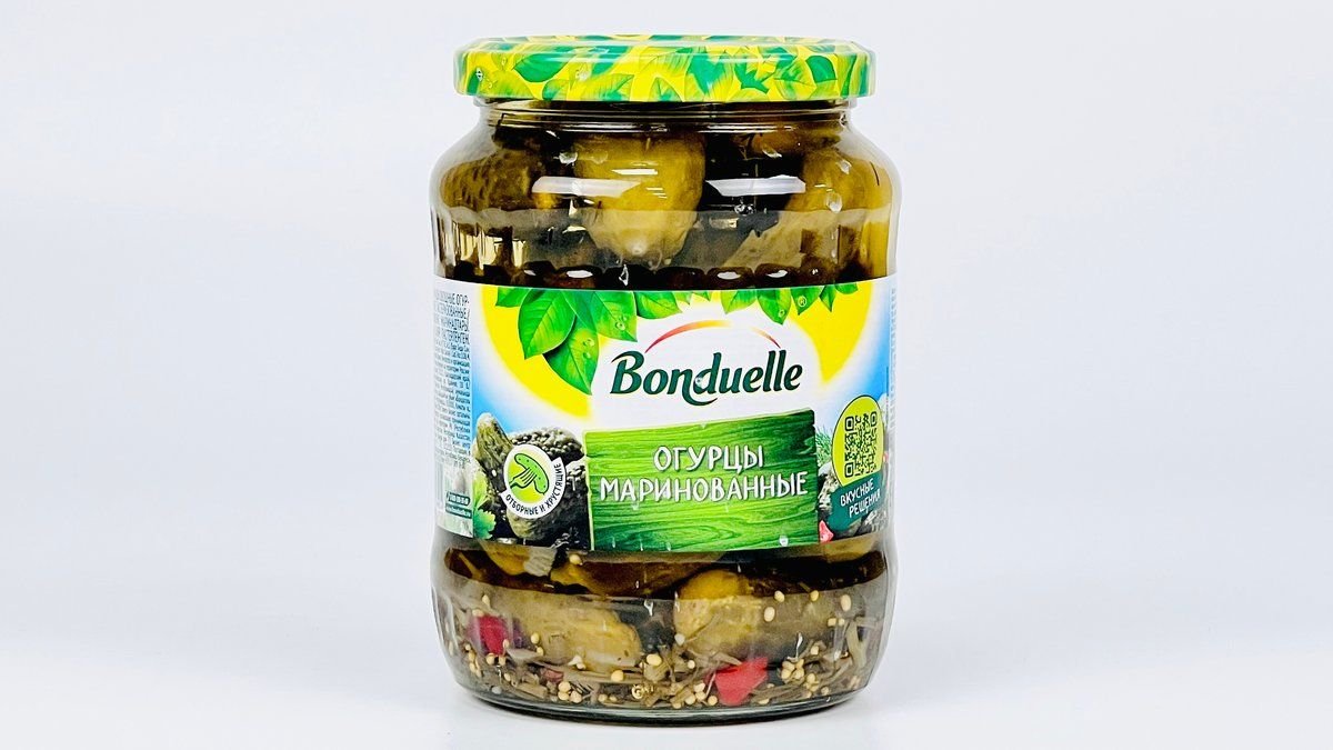 Огурцы Bonduelle стеклянная банка, 720 мл