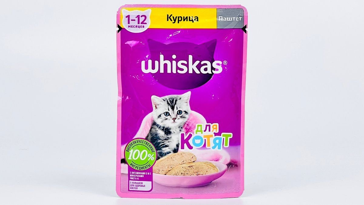Корм для котят Whiskas Паштет с курицей 75 г