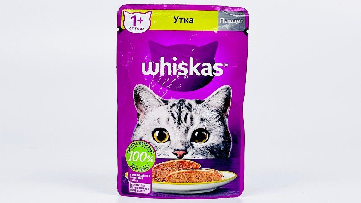 Корм для кошек Whiskas Паштет с уткой 75 г