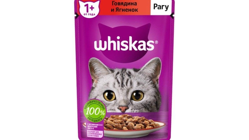 Корм для кошек Whiskas Рагу с говядиной и ягненком 75 г