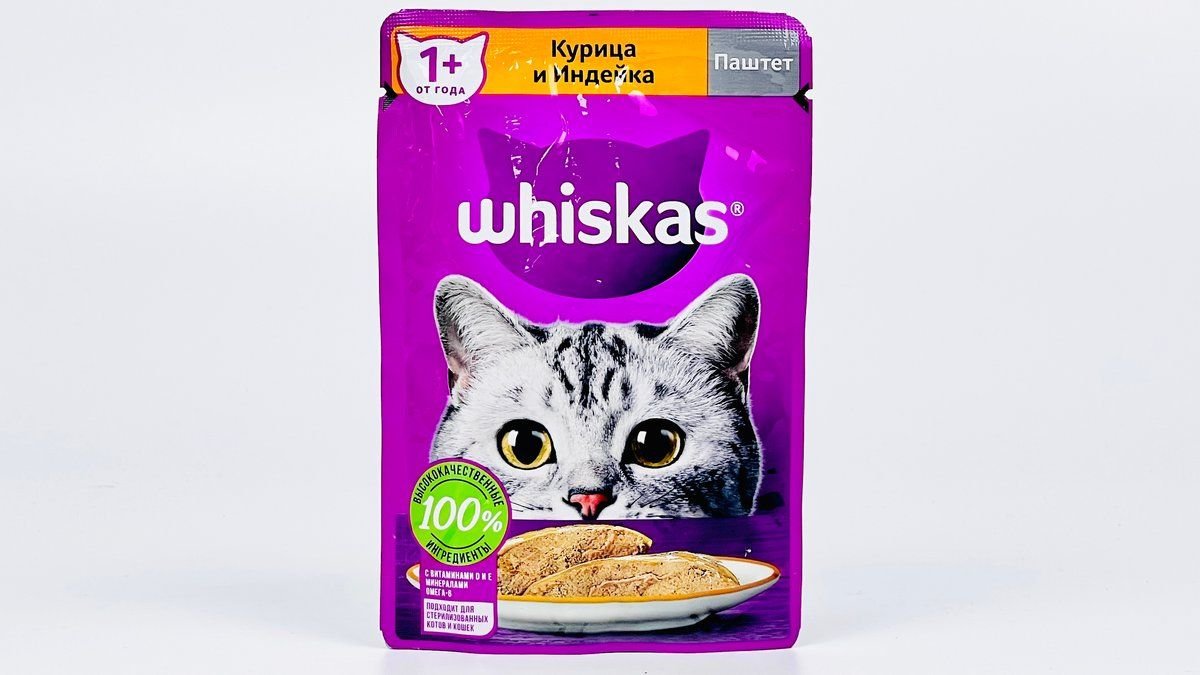 Корм для кошек Whiskas Паштет с курицей и индейкой 75 г