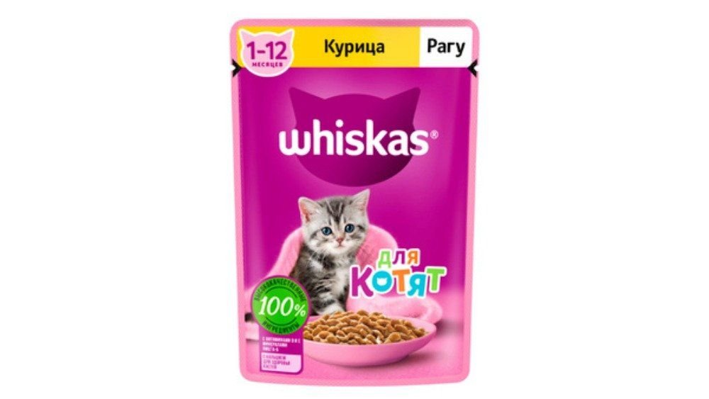 Корм для котят Whiskas Рагу с курицей 75 г