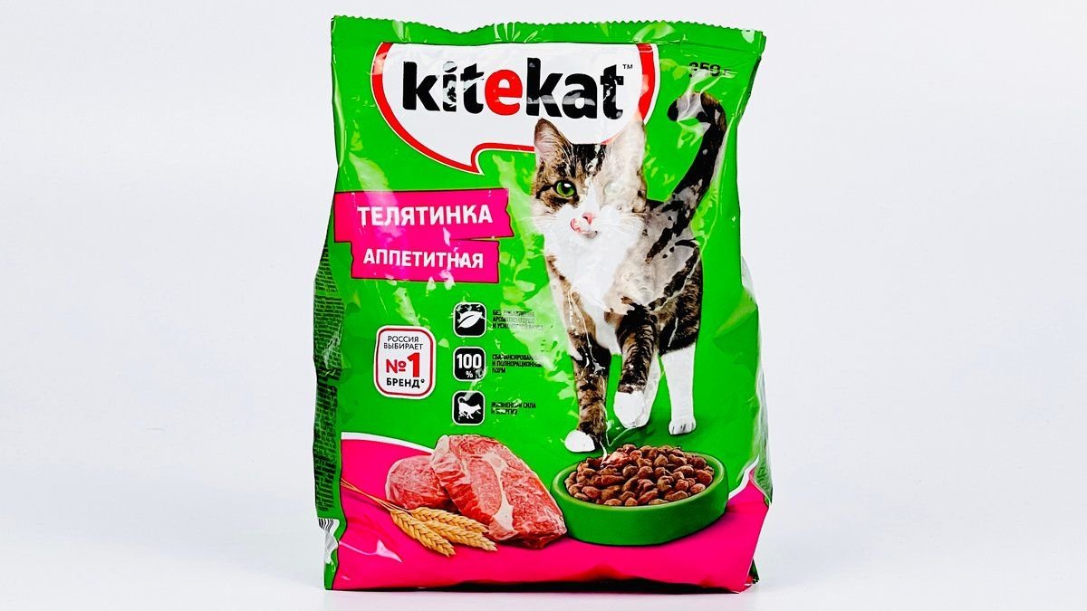 Корм KITEKAT Аппетитная телятинка 350г м/у