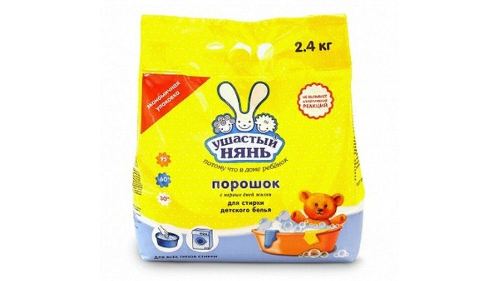 Стиральный порошок Ушастый Нянь детский 2,4 кг
