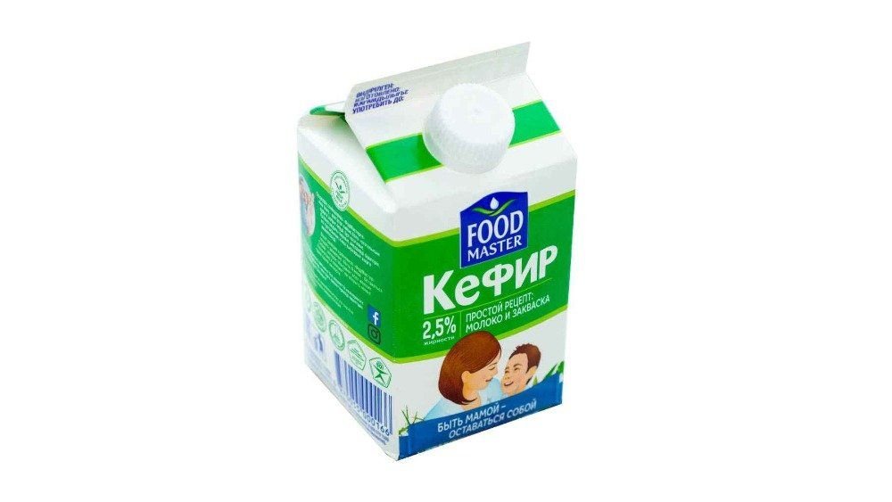 Кефир Фудмастер 2,5%, 500 мл тетра пак