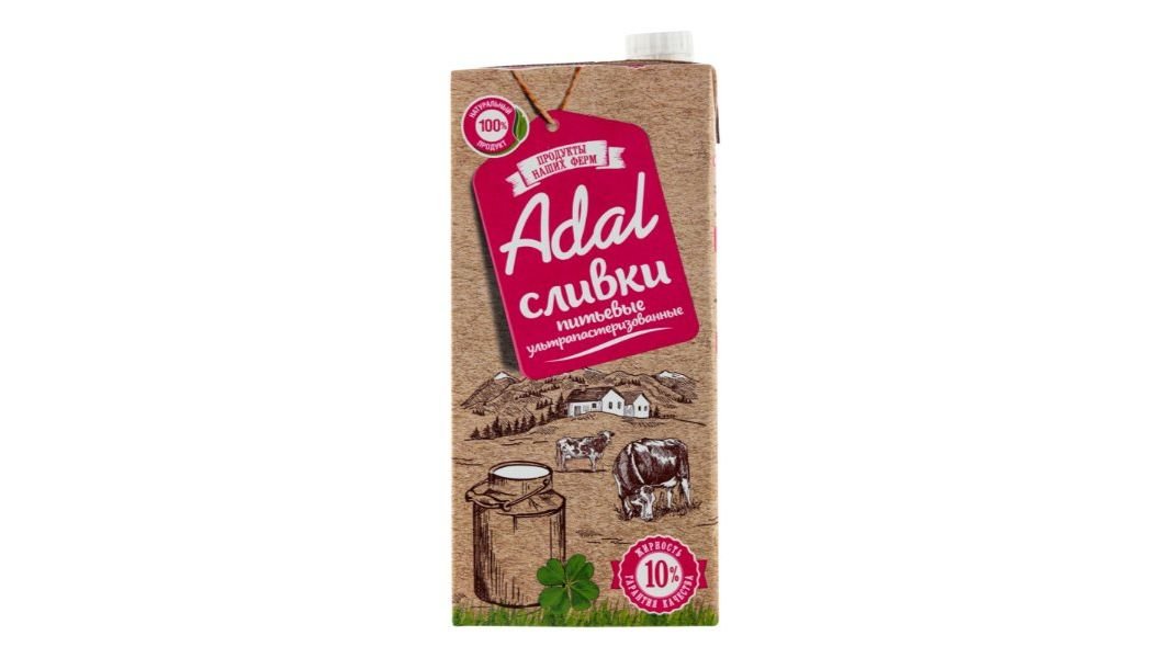 Сливки Adal ультрапастеризованные 10% 925 г
