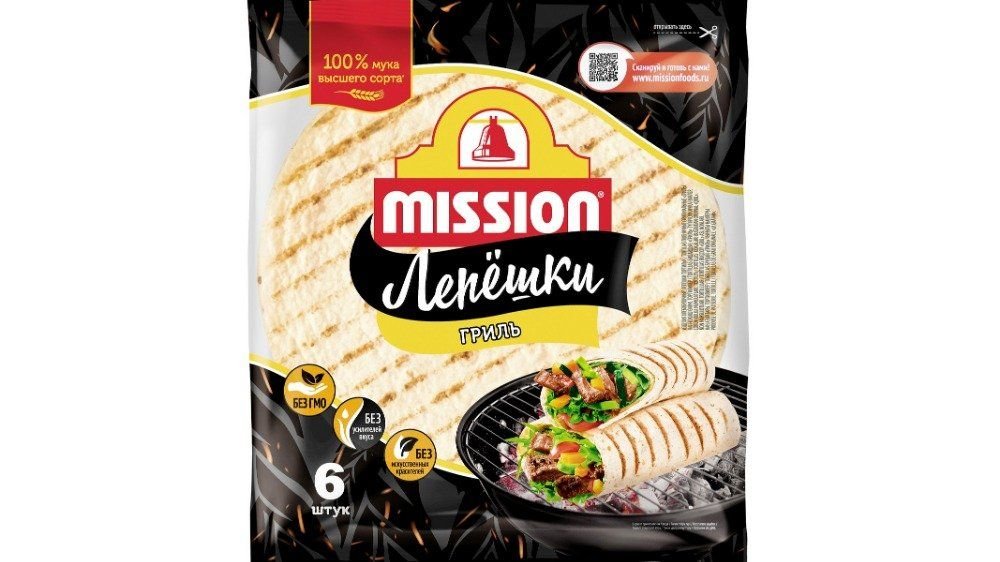 Лепешки Mission grill пшеничные 6 шт 250 г