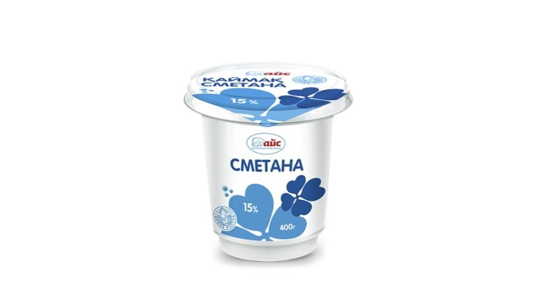 Сметана Айс 15% пл/стак 400 г