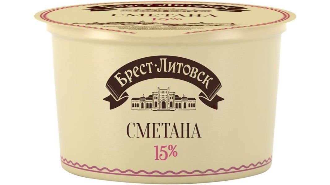 Сметана Брест литовск 15% 180 г