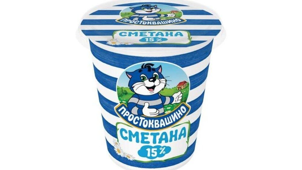 Сметана Простоквашино 15%, 315 г