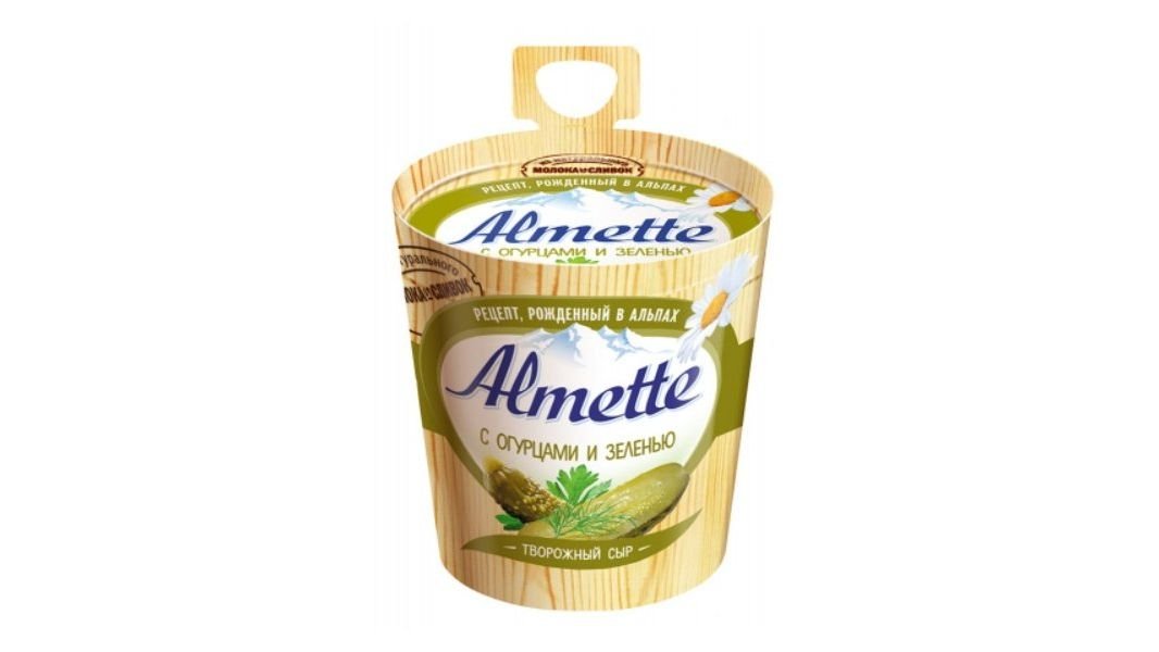 Творожный сыр ALMETTE с огурцами/зеленью 150 г