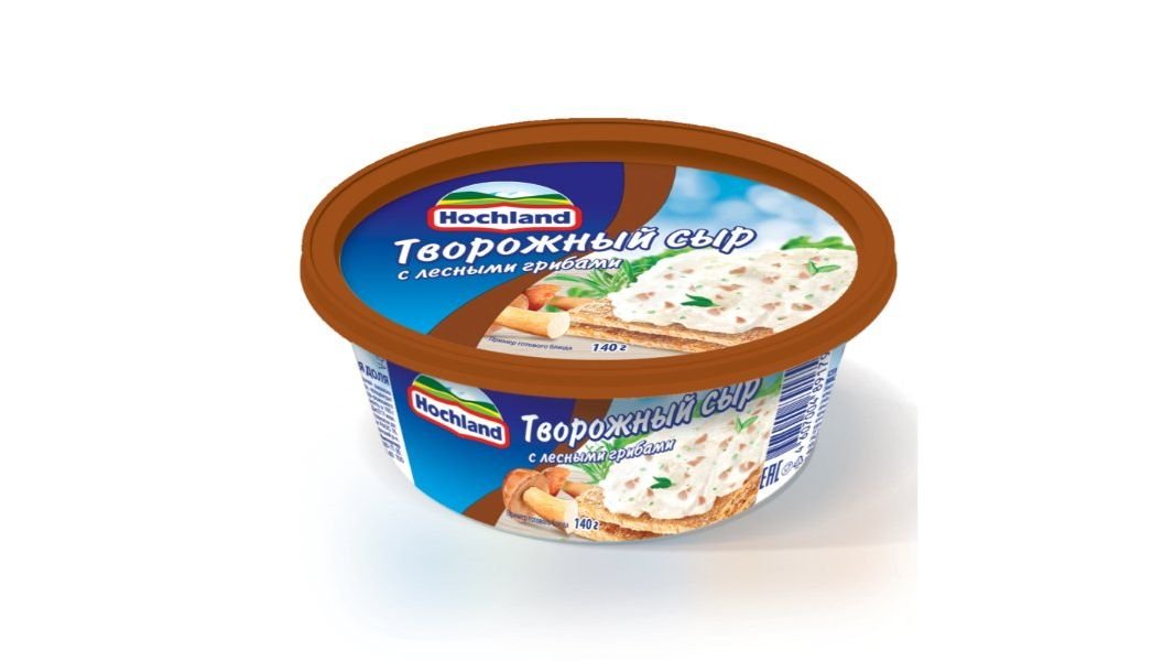 Сыр творожный Hochland с лесными грибами 140 г