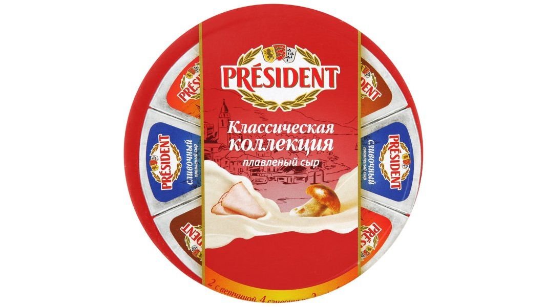 Сыр плавленный President классич коллекция 45% 140 г