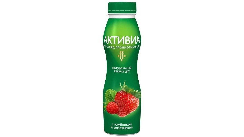 Йогурт питьевой Активиа земляника/клубника 270 г