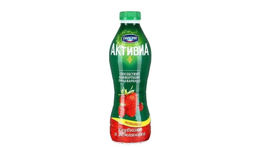 Йогурт питьевой Активиа клубника/земляника 670 г