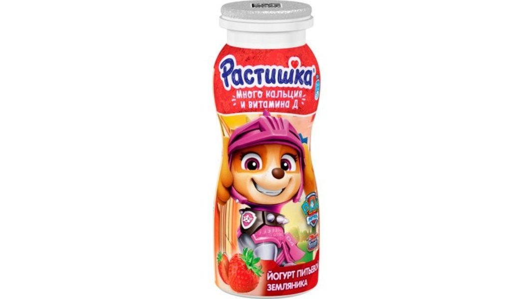 Йогурт DANONE Растишка Земляника 1,6% 90г п/у
