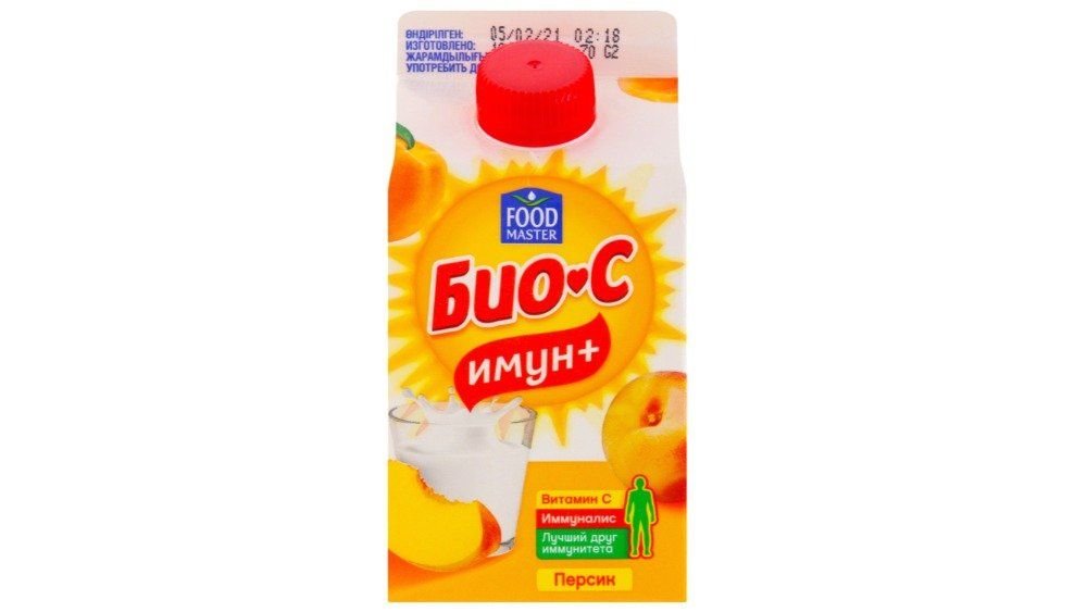 Био С FOOD MASTER Имун+ Персик 2,9% 450г т/п