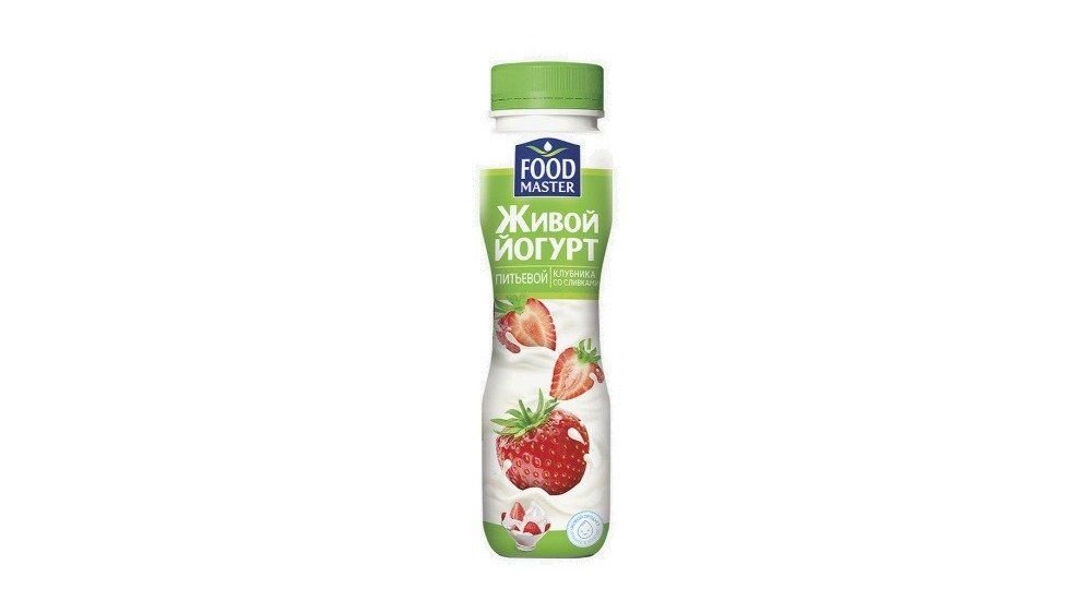 Йогурт питьевой Food Master живой злаки 1%, 280г