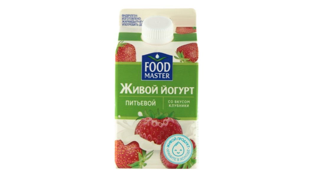 Йогурт питьевой Food Master клубника 2% 450 г