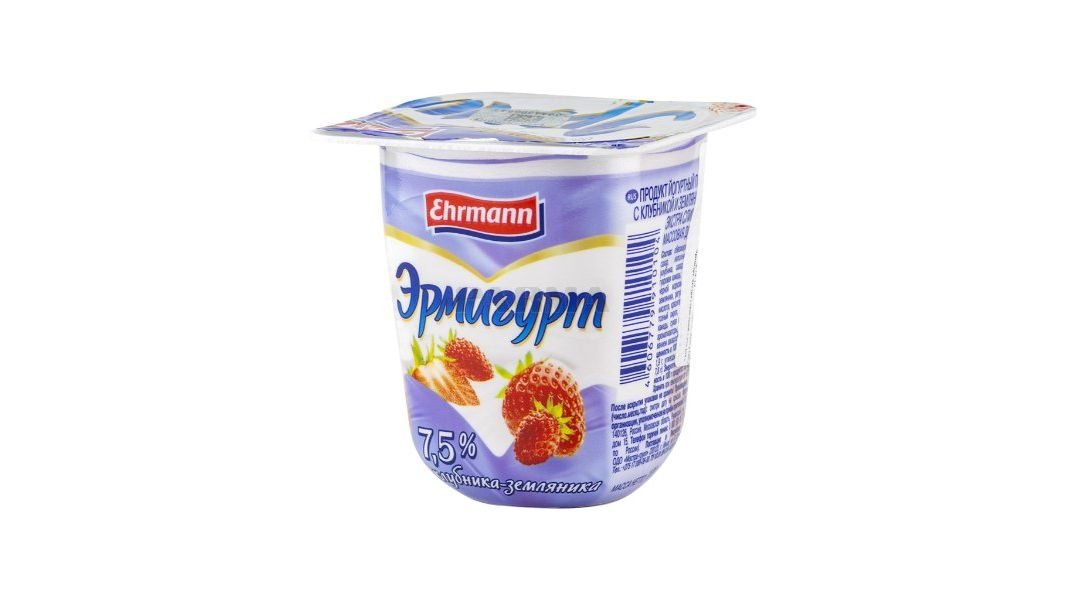 Йогурт эрмигурт клубника земляника 7,5% 100 г