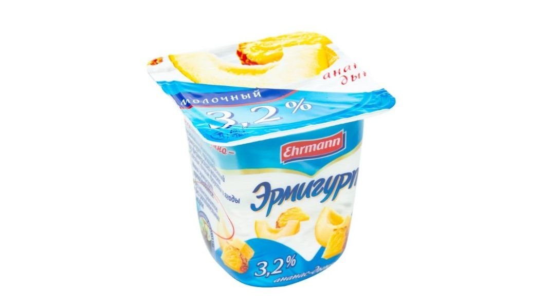 Йогуртный продукт Эрмигурт ананас/дыня 3.2% 100 г