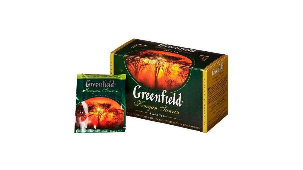 Чай Greenfield kenyan sunrise черный, 2 г х 25 шт пакетированный