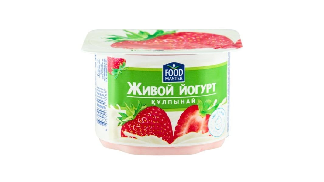 Йогурт Foodmaster живой клубника 1,5% 300 г пл/стак