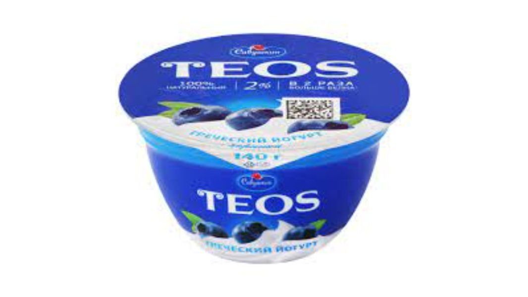 Йогурт Teos греческий черника 2.0% 140 г